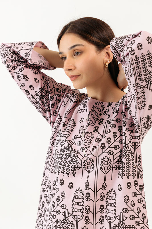 PRINTED SLUB KHADDAR SHIRT(PRET)