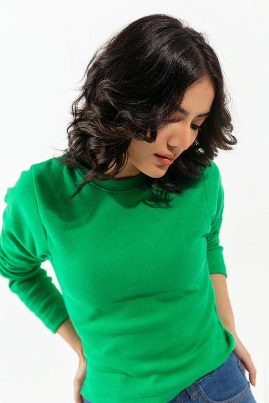 GREEN SLIM FIT TOP