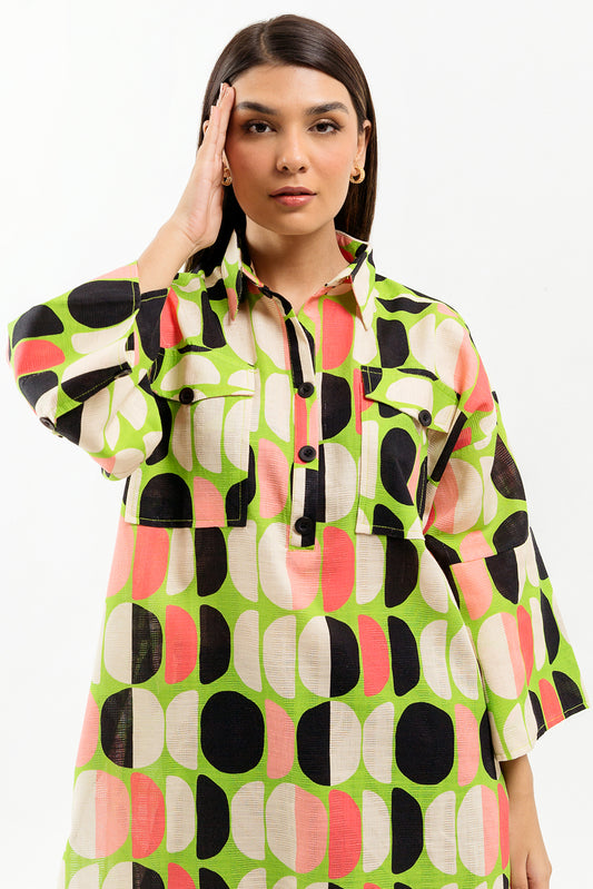 PRINTED JACQUARD  SHIRT (PRET)