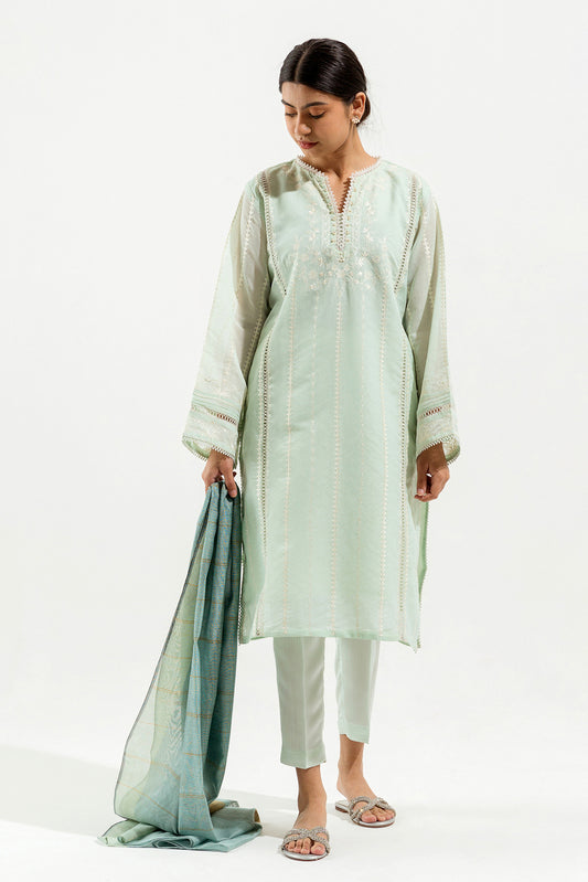 EMBROIDERED SHIRT WITH DUPATTA AND PANTS