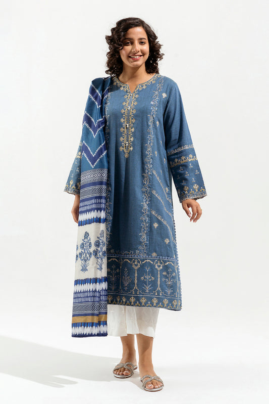 EMBROIDERED SHIRT WITH DUPATTA