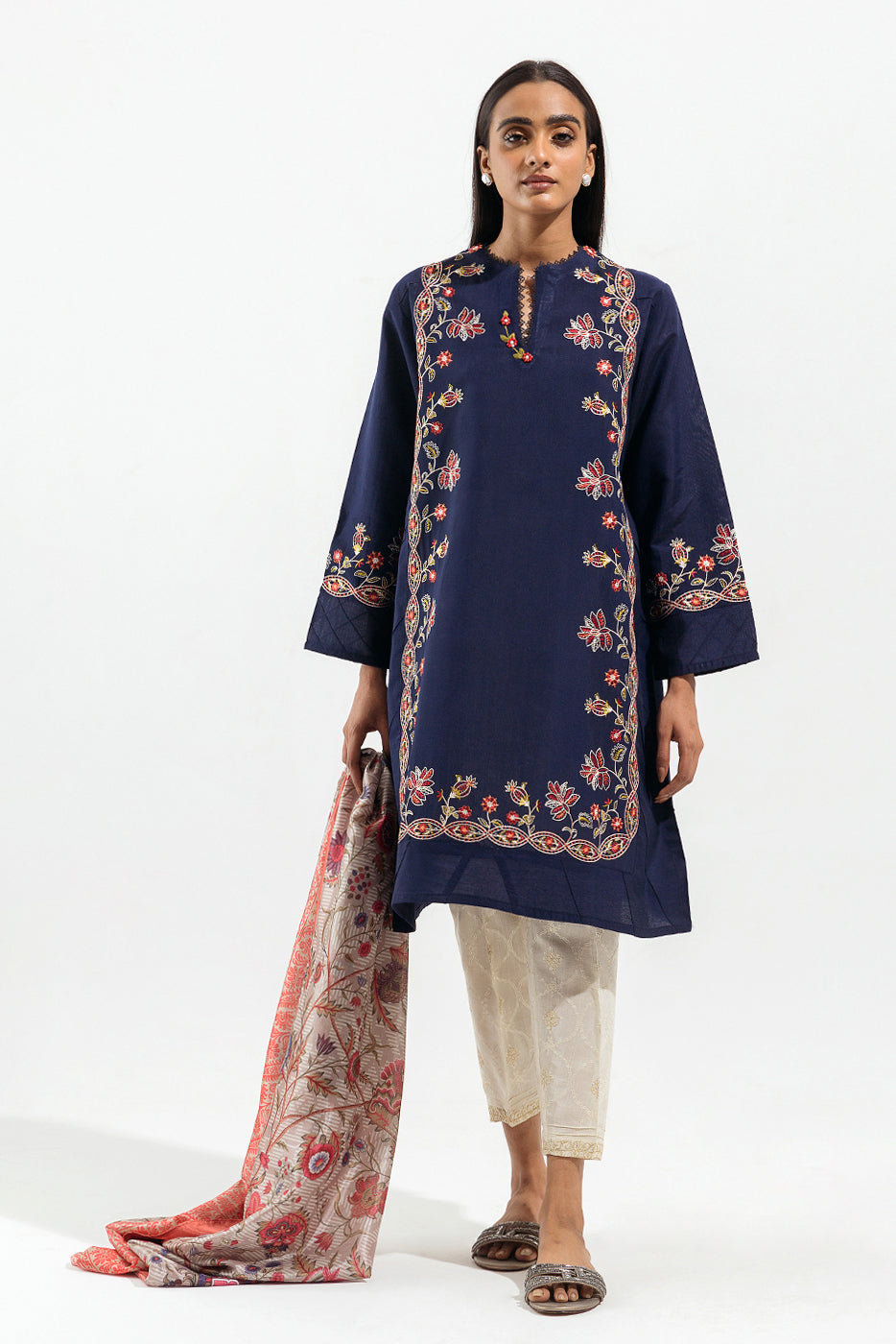 EMBROIDERED SHIRT WITH DUPATTA