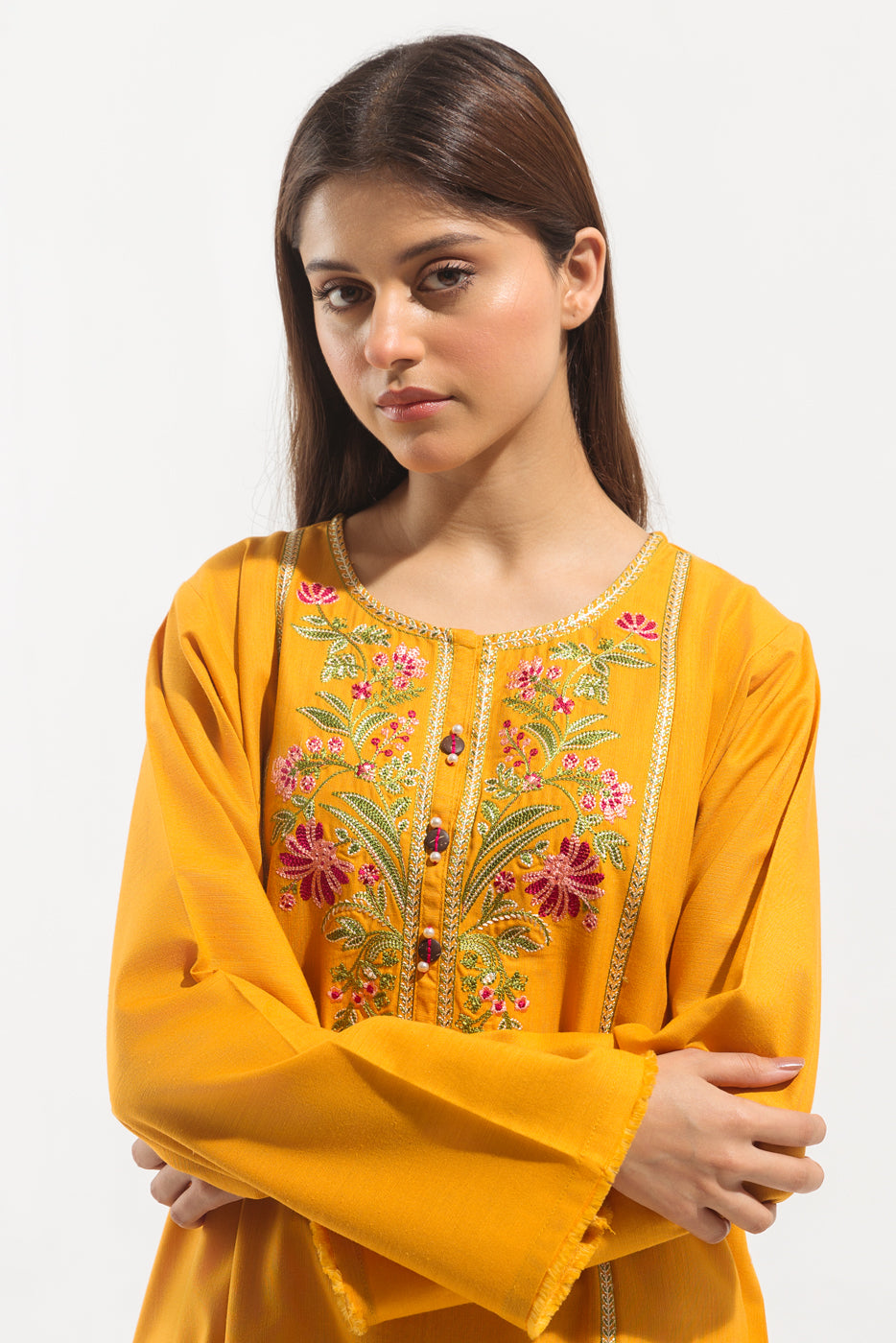 EMBROIDERED MULTI NEPS SHIRT (PRET)