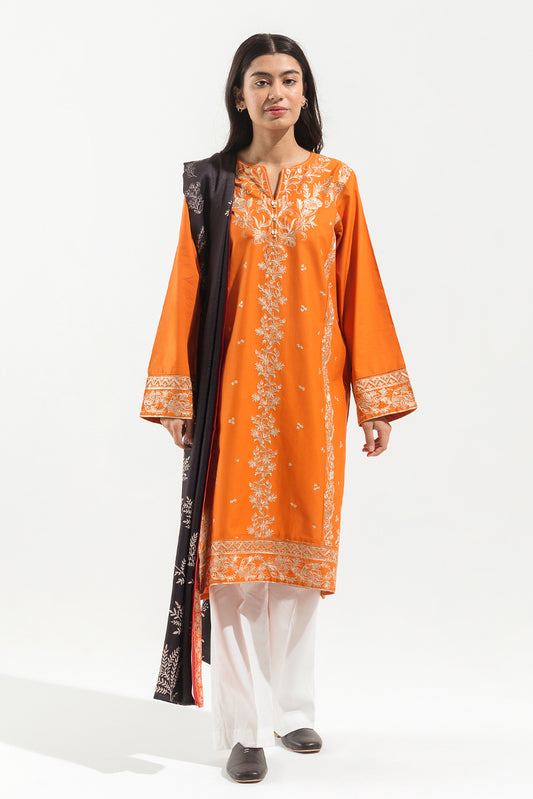 EMBROIDERED SHIRT WITH SHAWL