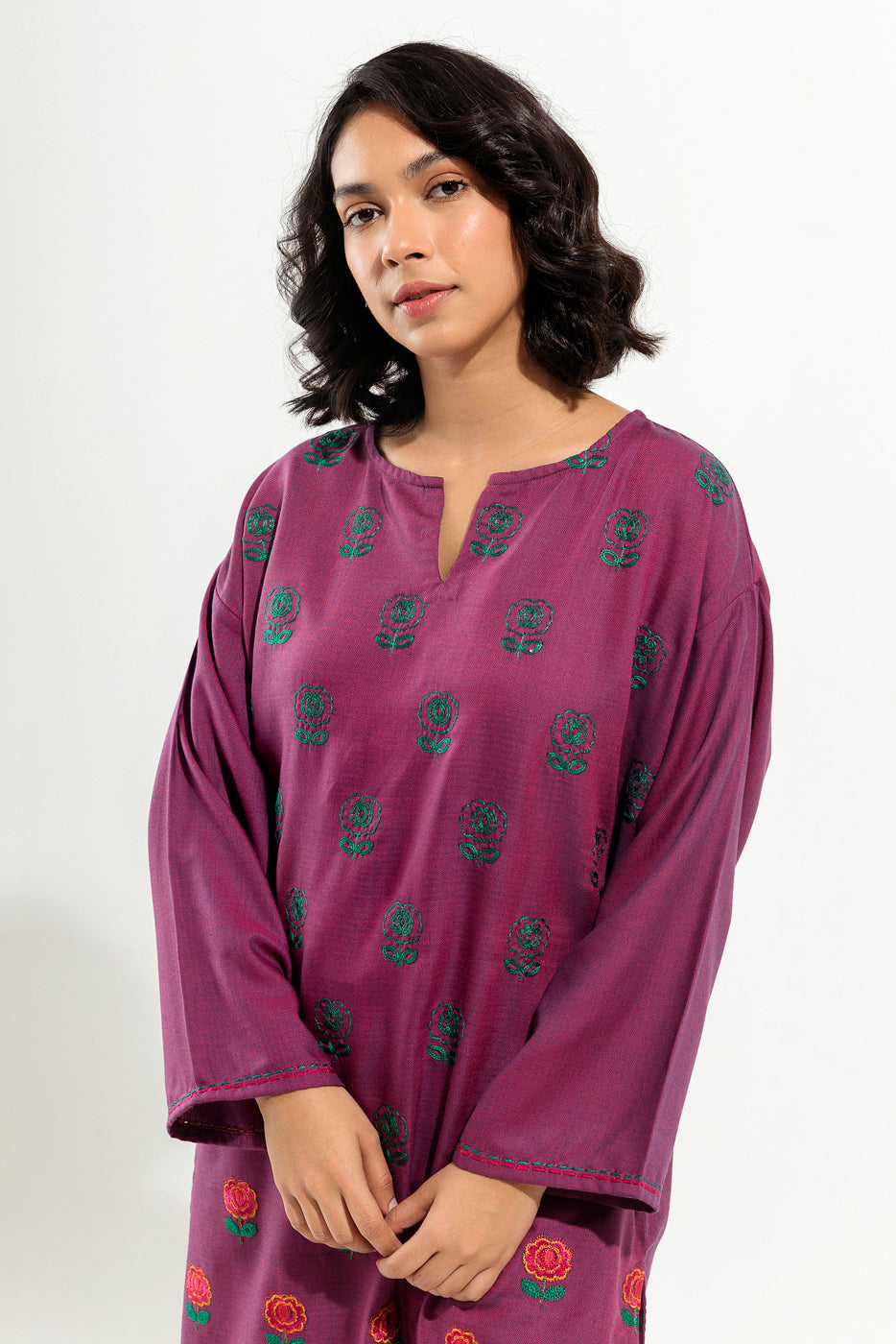 EMBROIDERED  SHIRT (PRET) - BEECHTREE