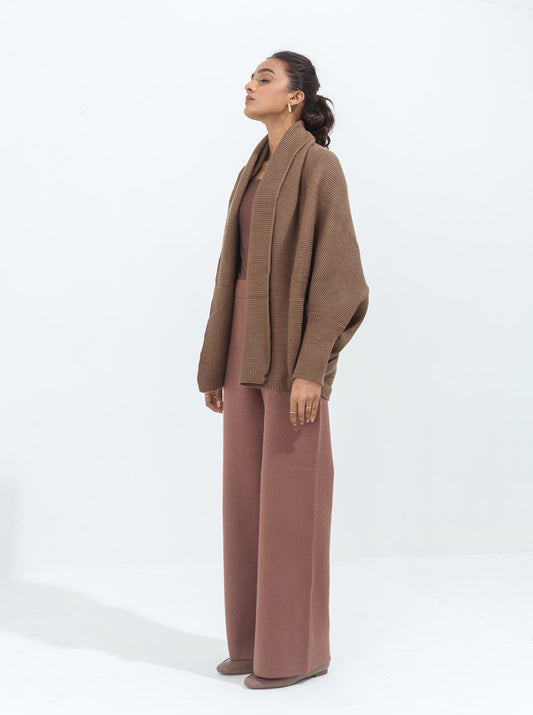 DARK BEIGE BATWING SHRUG