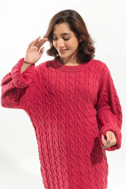 PINK KNIT PULLOVER