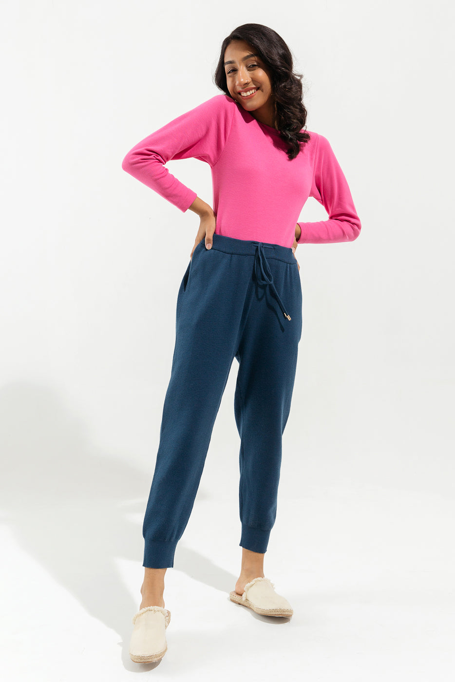 TEAL SWEATER JOGGER PANTS