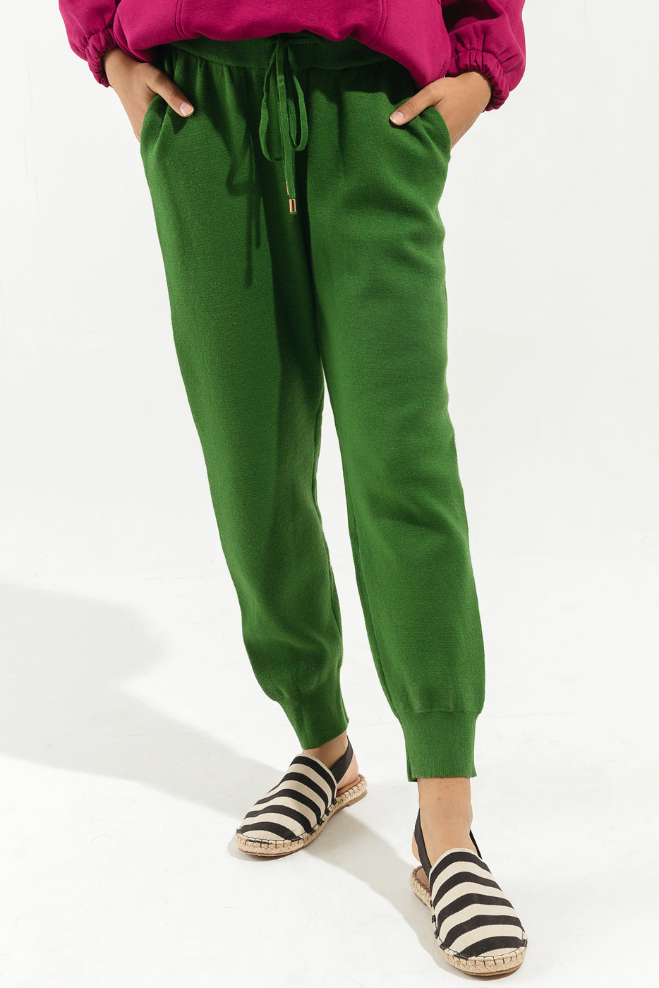 Green Sweater Jogger Pants - BEECHTREE