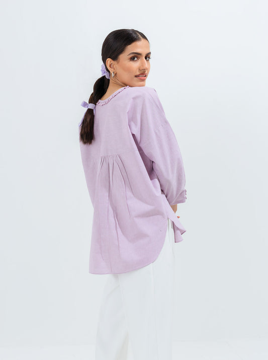 LILAC PLEATED TOP