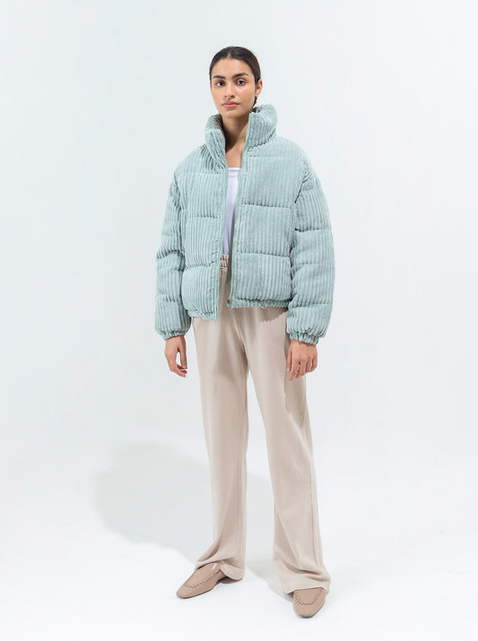 FROST BLUE VELOUR CORDUROY JACKET