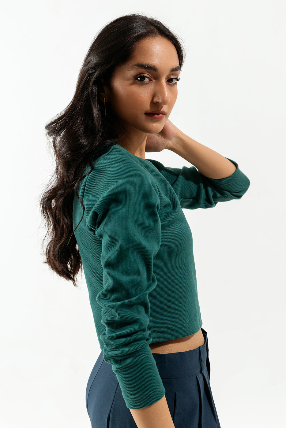 Green Cropped Top