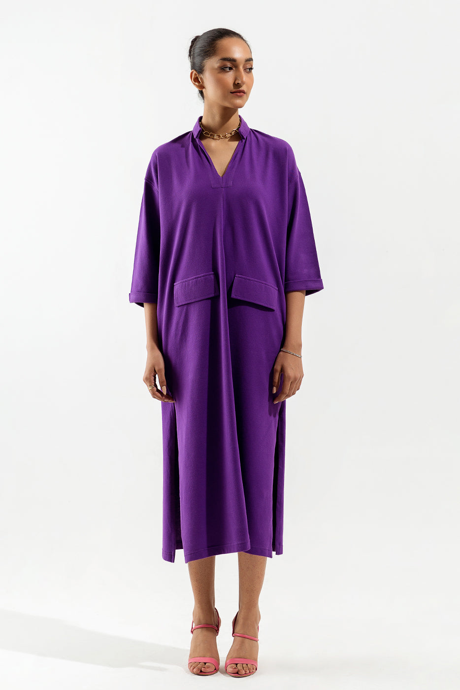 BRIGHT PURPLE LONG TUNIC