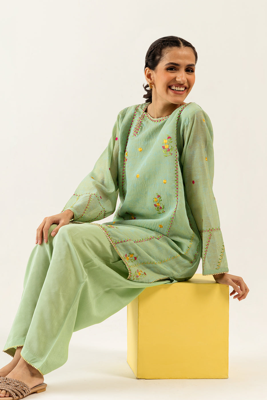 EMBROIDERED SHIRT WITH SHALWAR