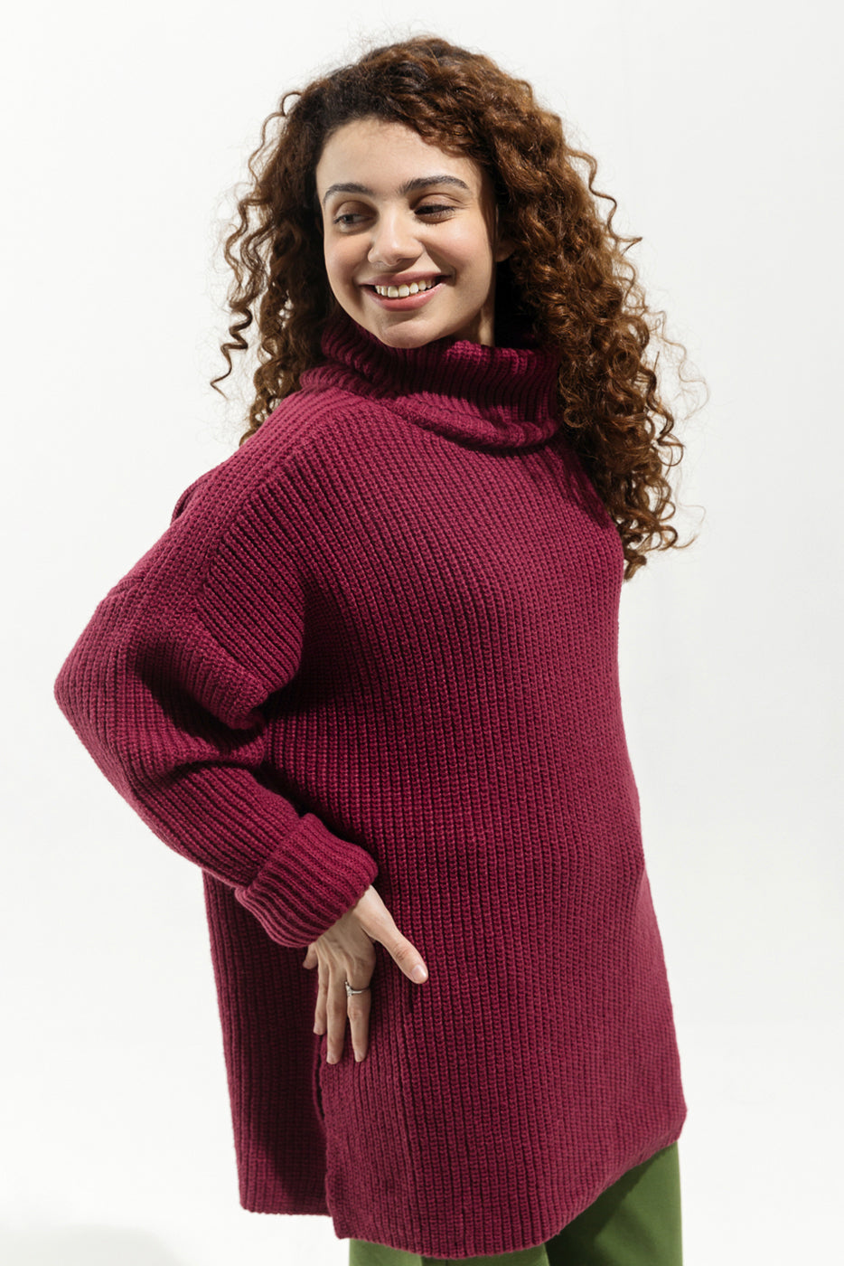 PLUM KNIT PULLOVER