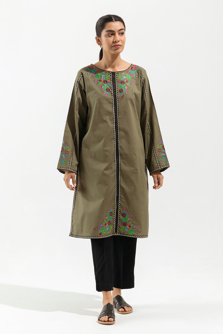 EMBROIDERED MULTI NEPS SHIRT (PRET)