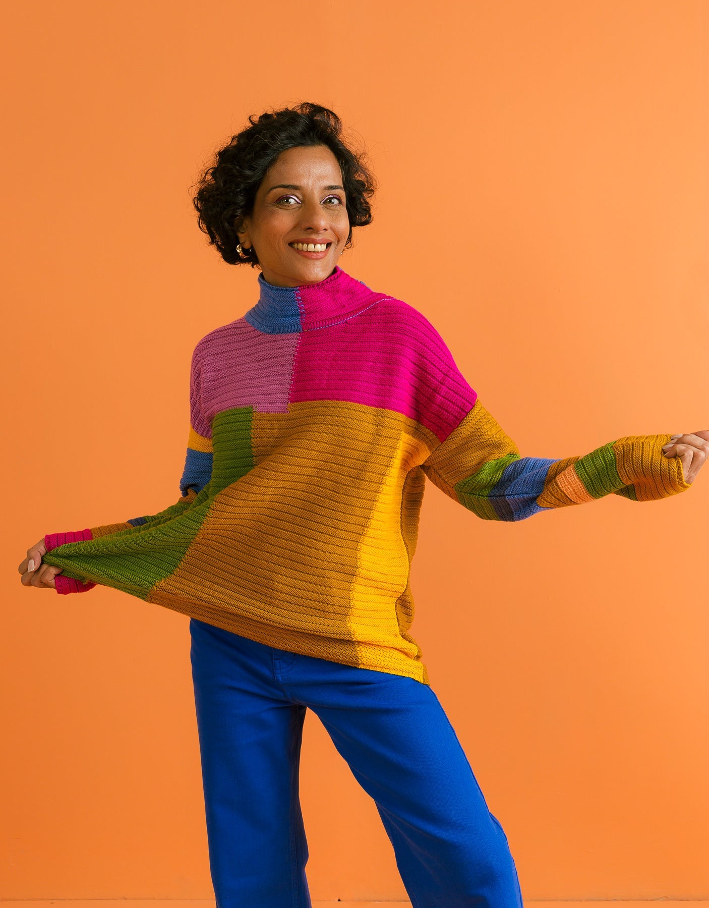 COLOR BLOCK SWEATER