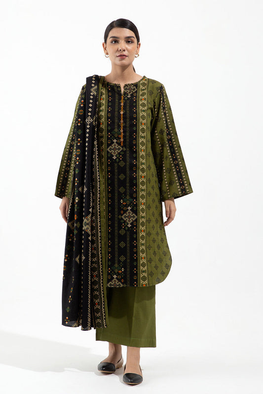 2 PIECE - PRINTED KHADDAR SUIT - MYTHIC TRIBAL