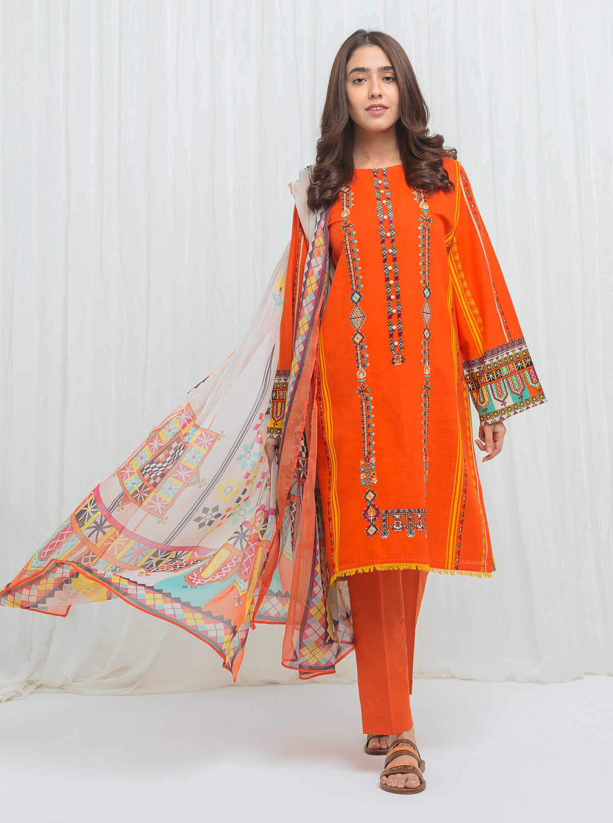 Tangerine Twist-Embroidered-3P