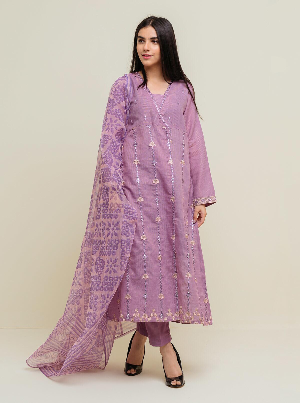 EMBROIDERED SHIRT WITH DUPATTA