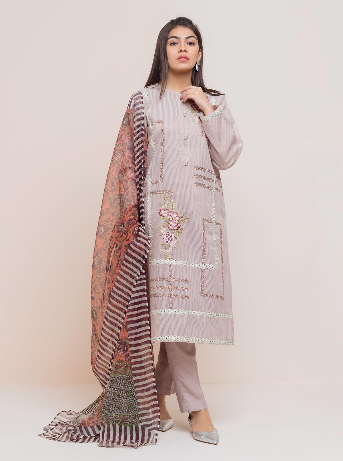 EMBROIDERED SHIRT WITH DUPATTA