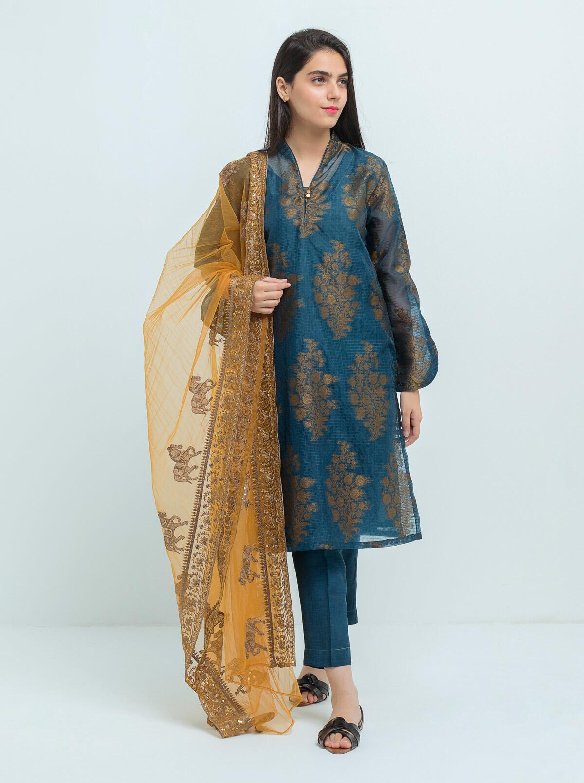 EMBROIDERED SHIRT WITH DUPATTA