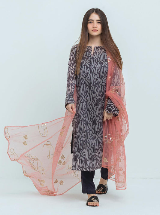 EMBROIDERED SHIRT WITH DUPATTA