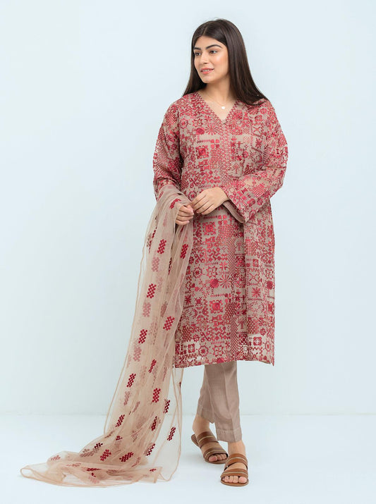 EMBROIDERED SHIRT WITH DUPATTA