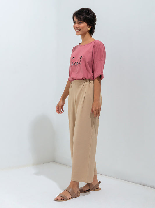 BEIGE SUMMER TERRY CULOTTES