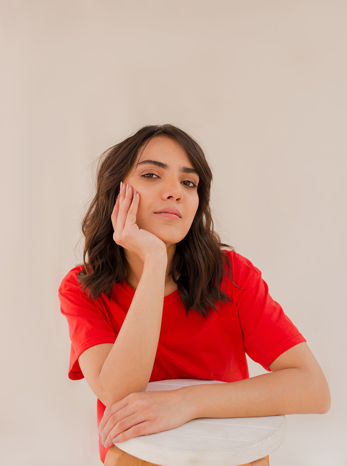 RED REGULAR FIT T-SHIRT