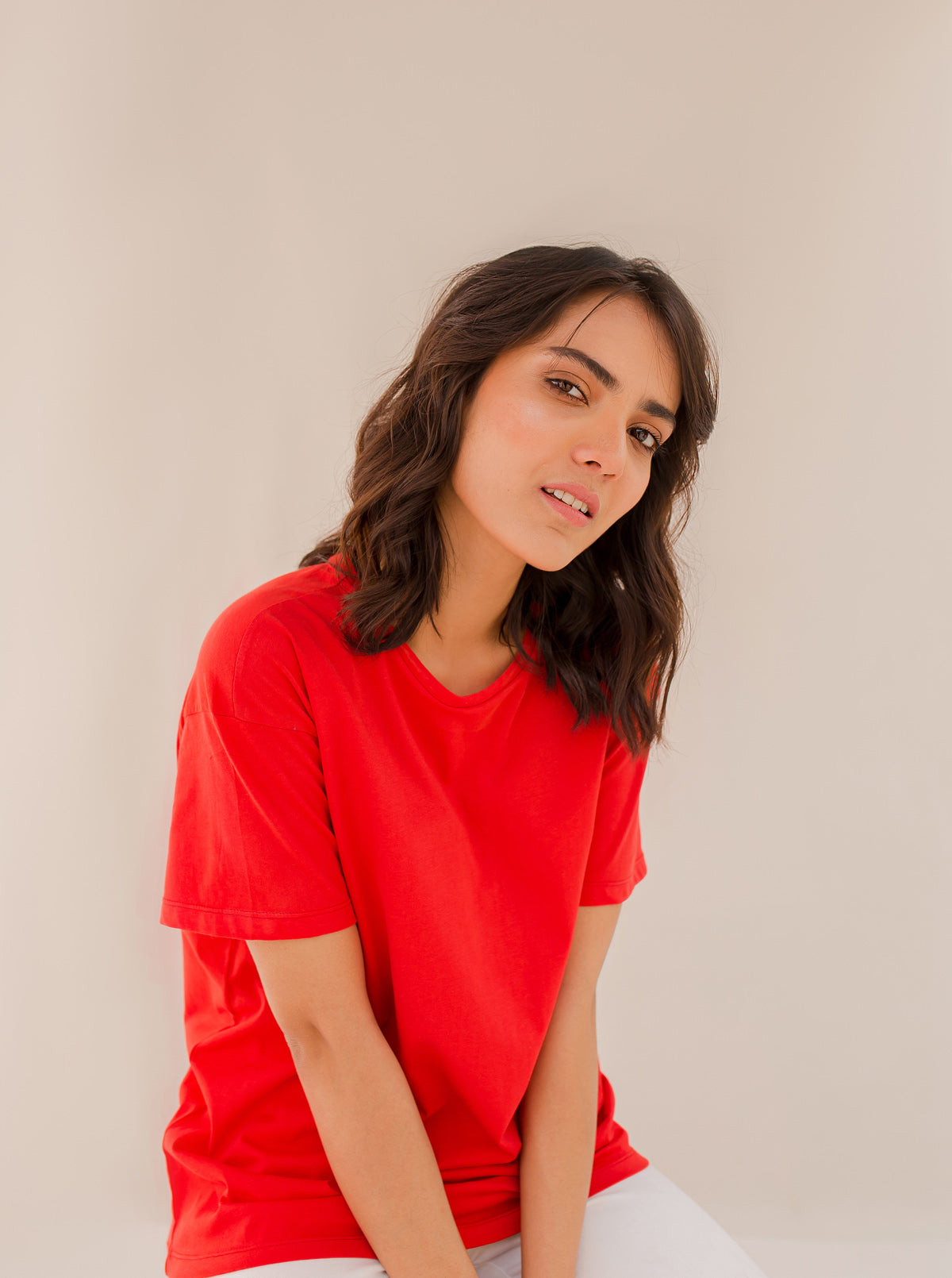 RED REGULAR FIT T-SHIRT