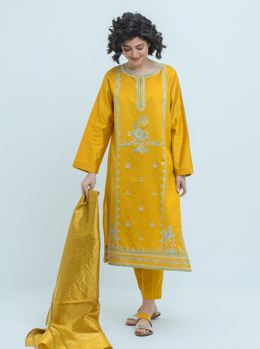 EMBROIDERED SHIRT WITH DUPATTA AND PANT