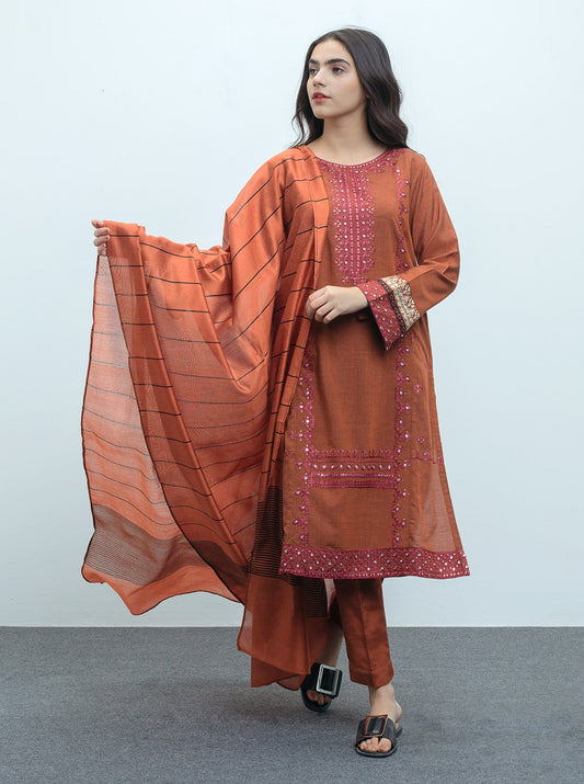 EMBROIDERED SHIRT WITH DUPATTA