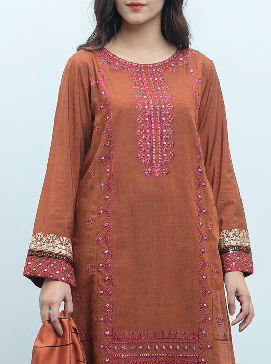 EMBROIDERED SHIRT WITH DUPATTA