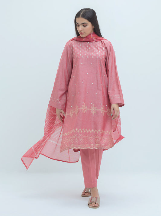 EMBROIDERED SHIRT WITH DUPATTA