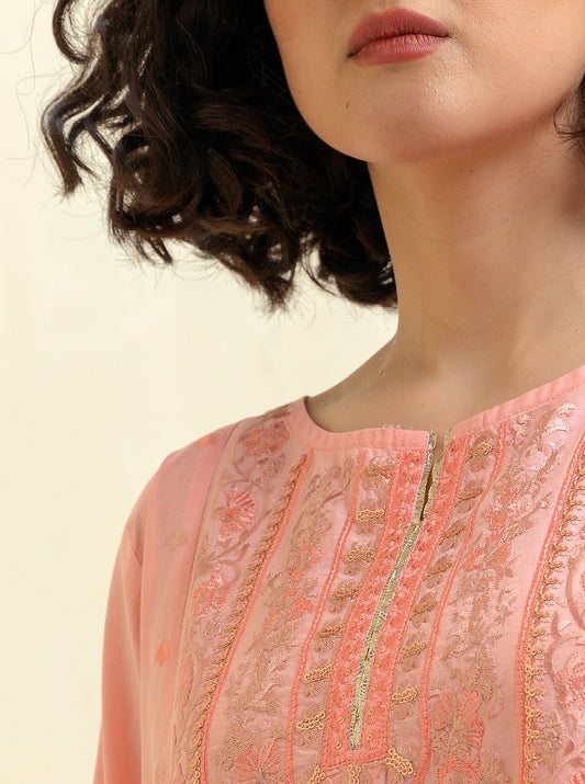 EMBROIDERED SHIRT WITH DUPATTA