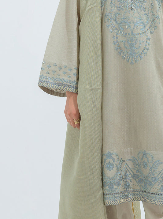 EMBROIDERED SHIRT WITH DUPATTA