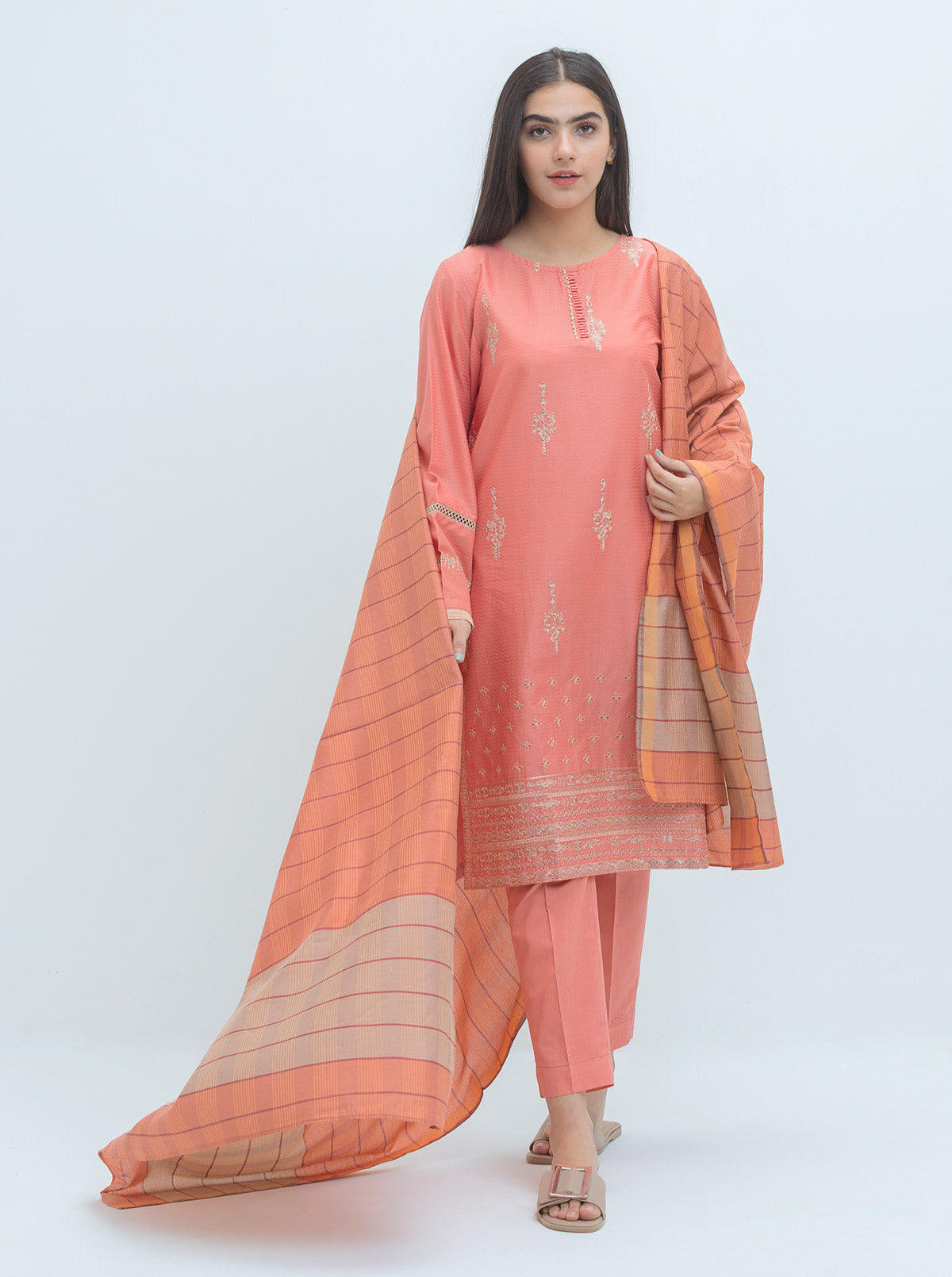 EMBROIDERED SHIRT WITH DUPATTA