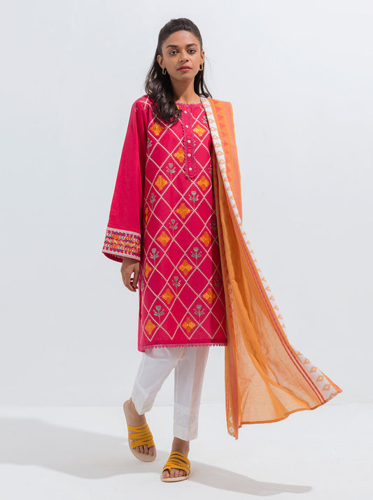 EMBROIDERED SHIRT WITH DUPATTA