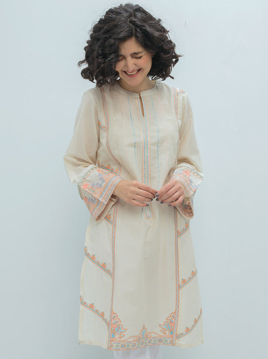 EMBROIDERED LAWN SHIRT (PRET)