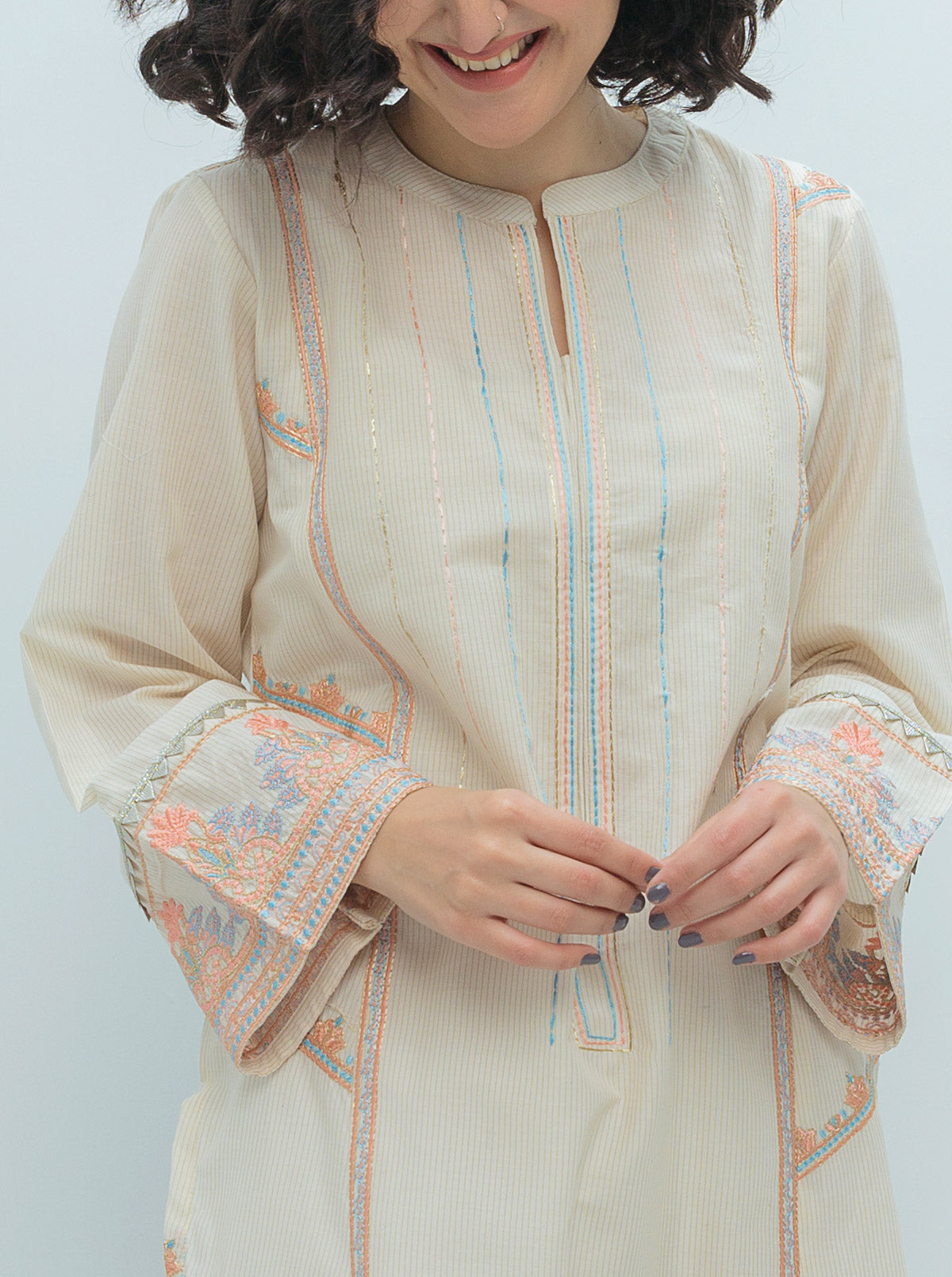 EMBROIDERED LAWN SHIRT (PRET)