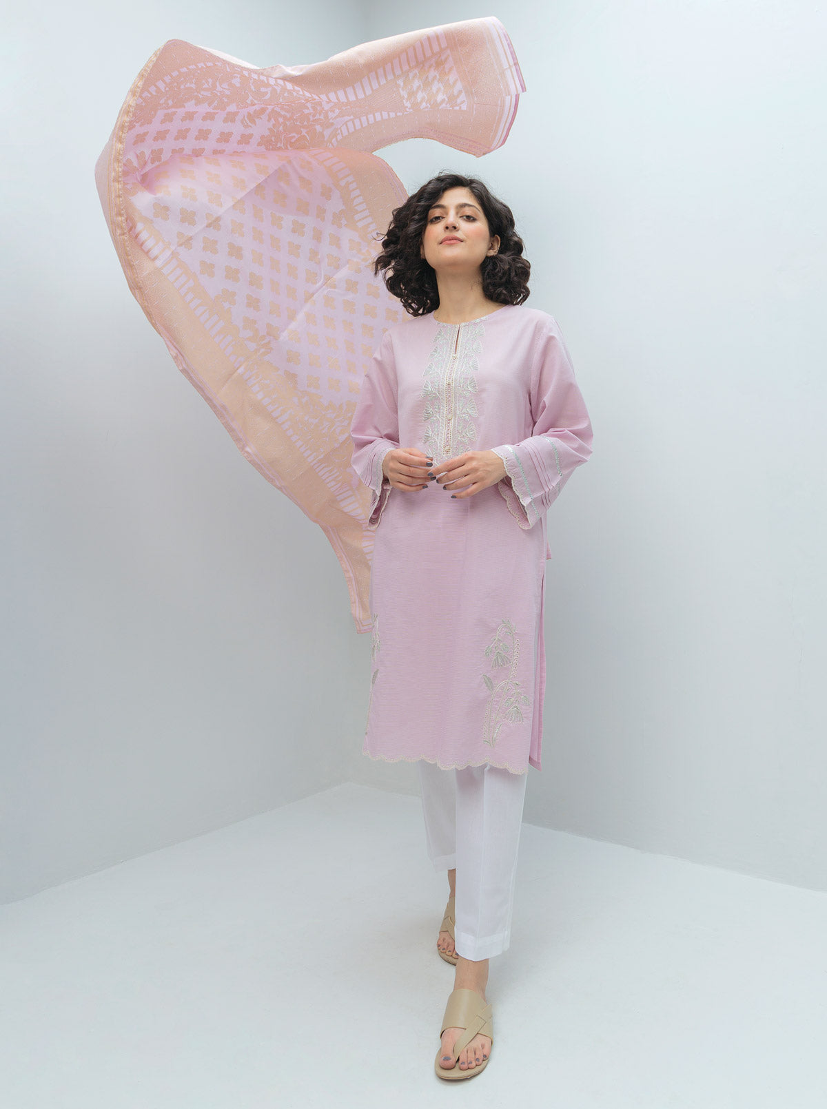 2 PIECE EMBROIDERED LAWN SUIT (PRET)