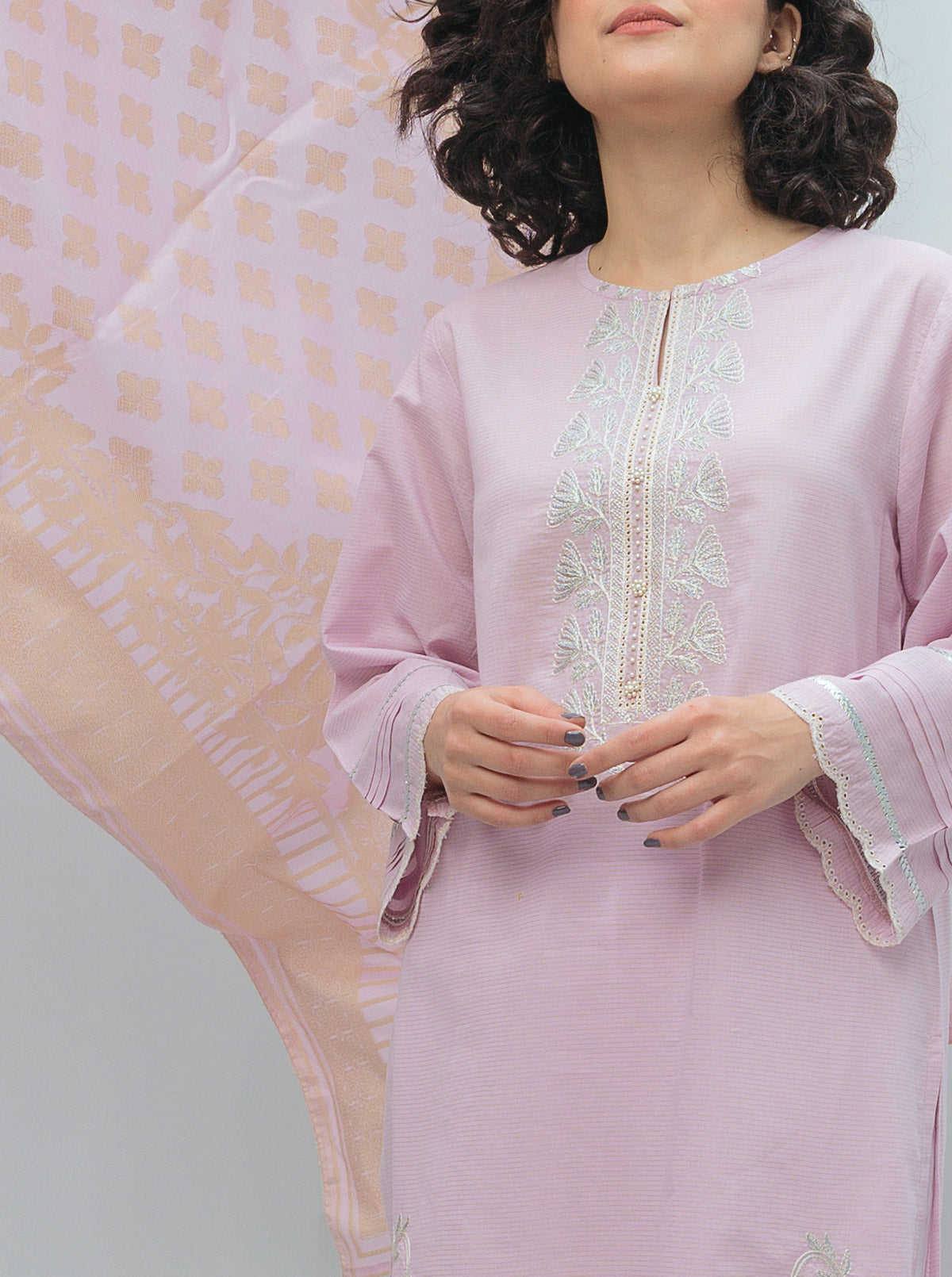 2 PIECE EMBROIDERED LAWN SUIT (PRET)