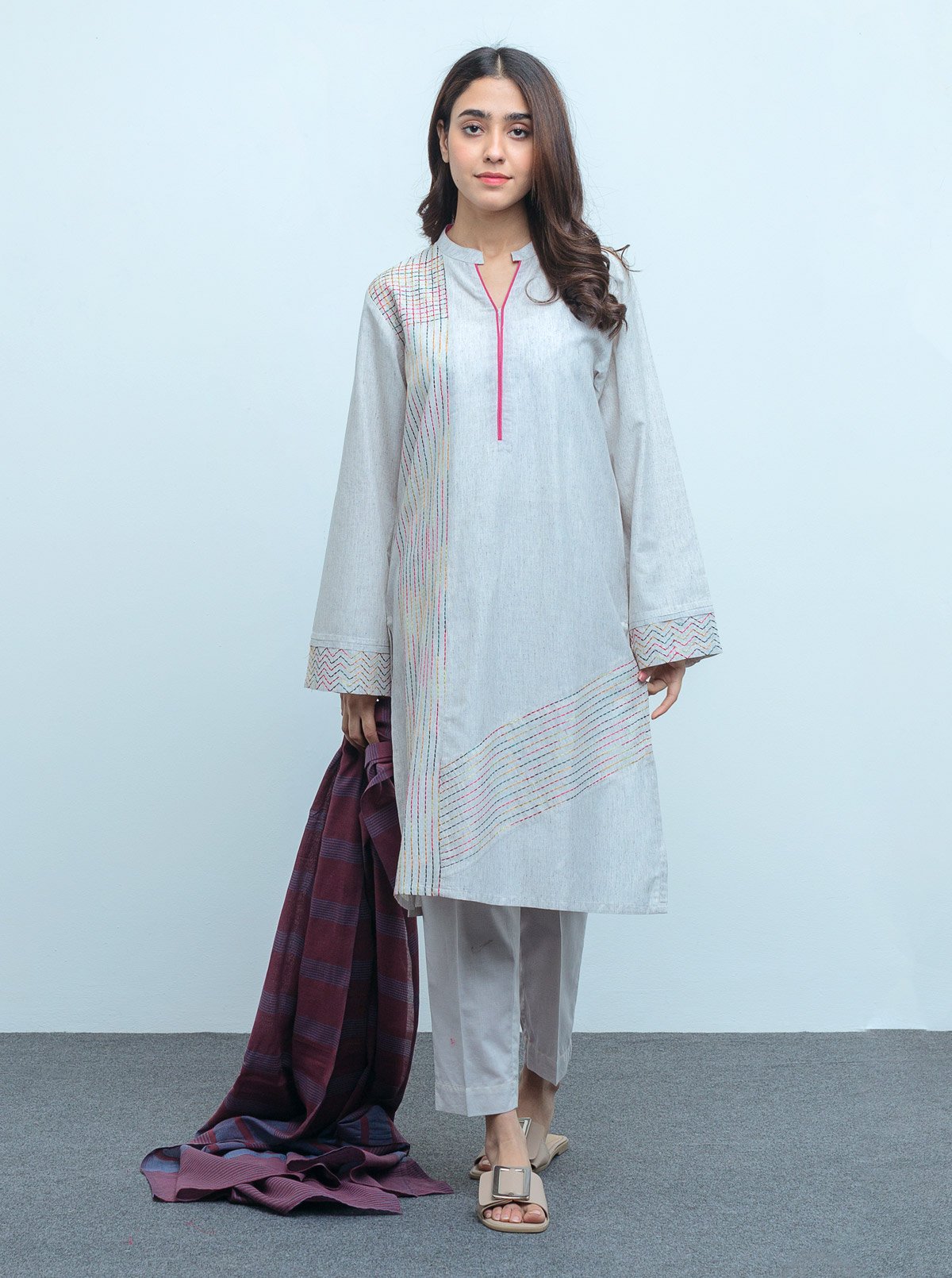 EMBROIDERED LAWN SHIRT (PRET)