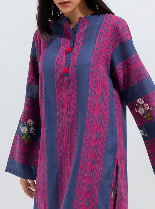 EMBROIDERED JACQUARD SHIRT (PRET)