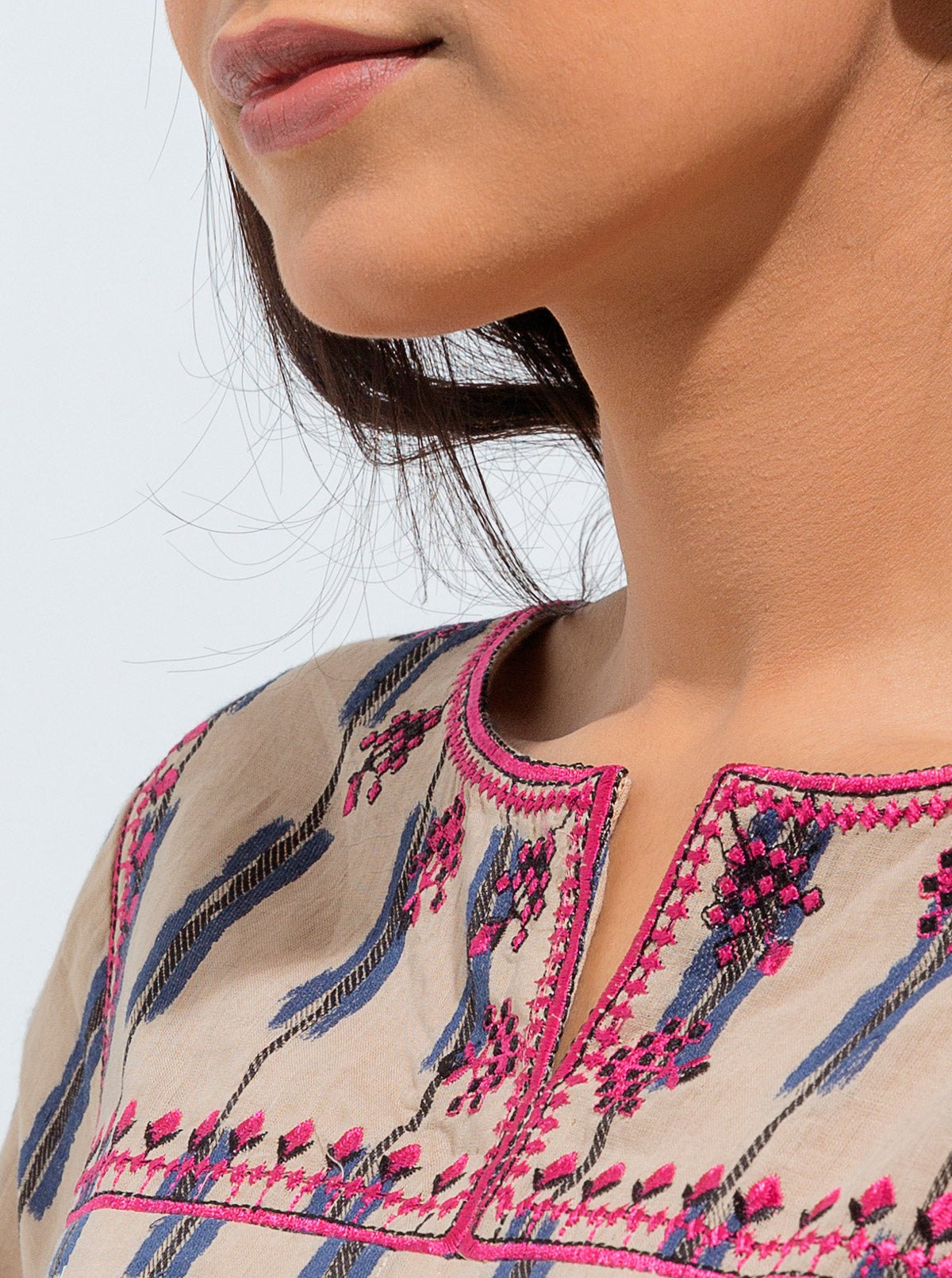 EMBROIDERED JACQUARD SHIRT (PRET)