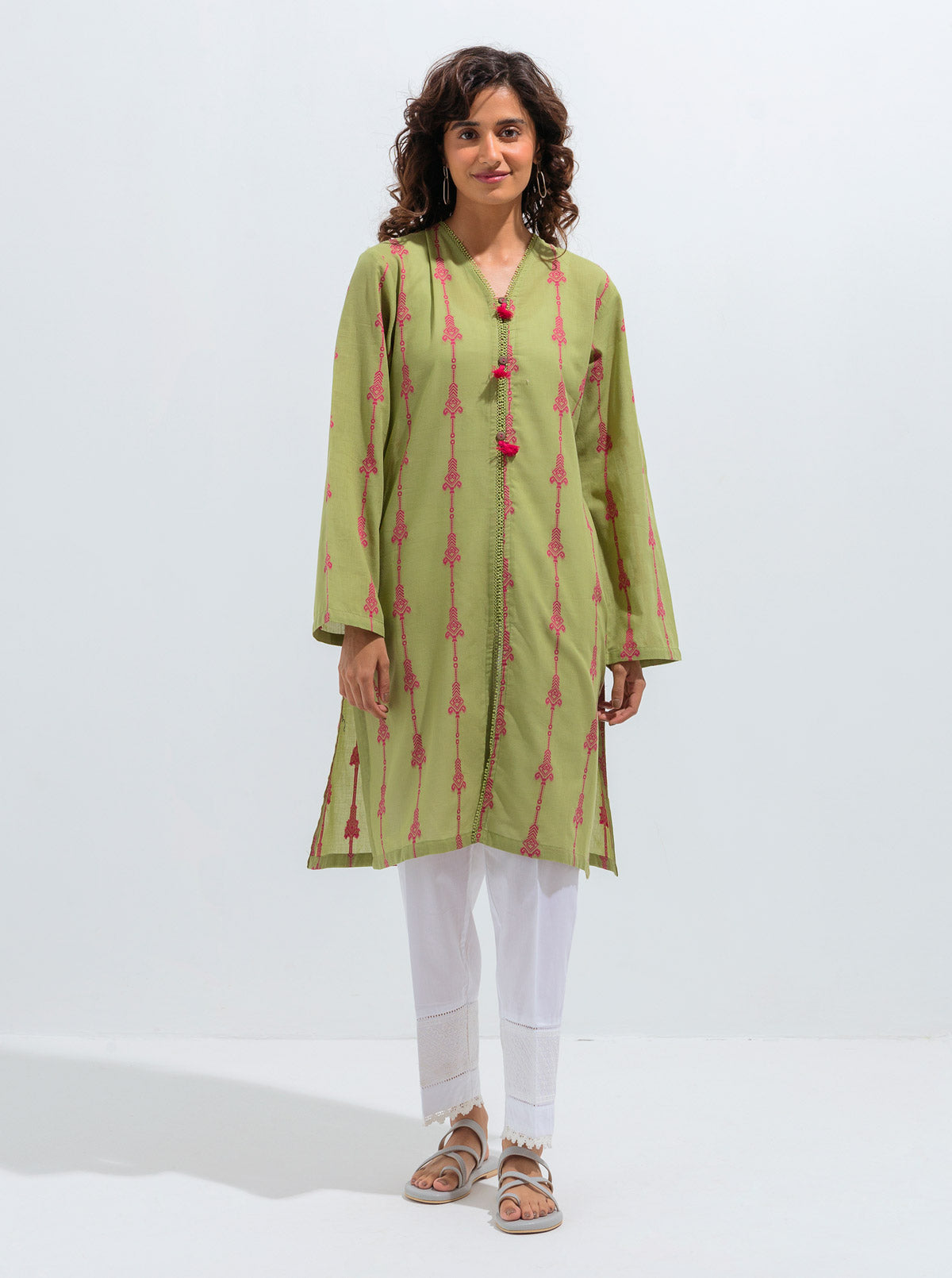 EMBROIDERED JACQUARD SHIRT (PRET)