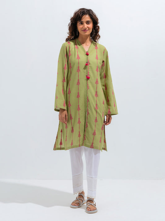 EMBROIDERED JACQUARD SHIRT (PRET)