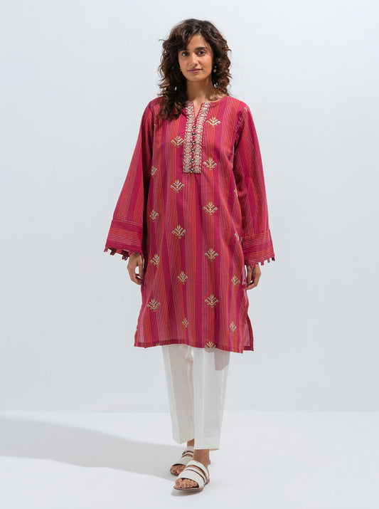 EMBROIDERED JACQUARD SHIRT (PRET)