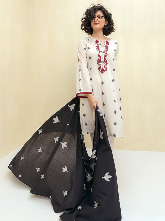 EMBROIDERED SHIRT WITH DUPATTA